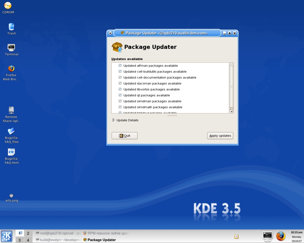Available updates