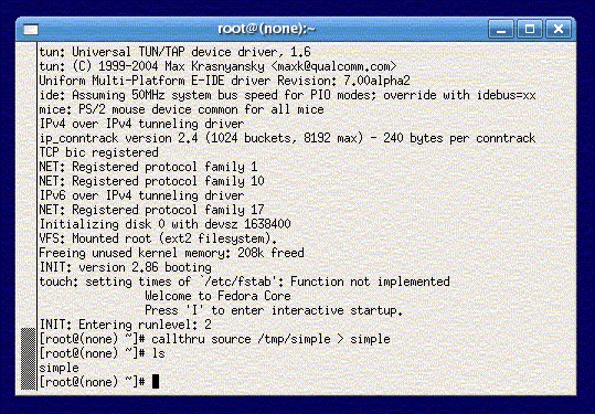 Loading the program into the simulation environment